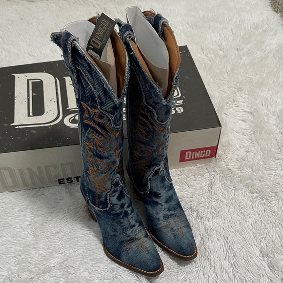dingo Shoes - 🌴 NWT Dingo Texas Tornado Denim Cowboy Boots